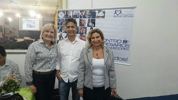 Noemi Martyniuk, Reginaldo Waki e Elizabeth Silos no Encontro de Empresários