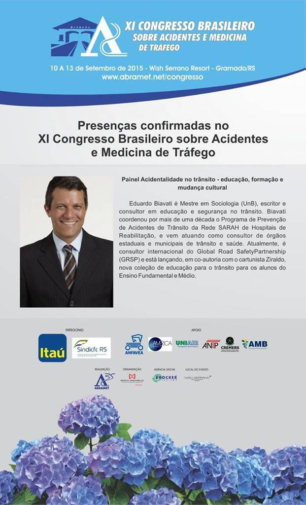 Eduardo Biavati – 11º Congresso Brasileiro Sobre Acidentes e Medicina de Tráfego.