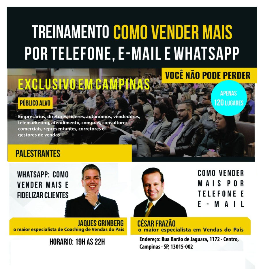 Whatsapp: Como vender mais e fidelizar clientes, com Jaques Grinberg e Cesar Frazão