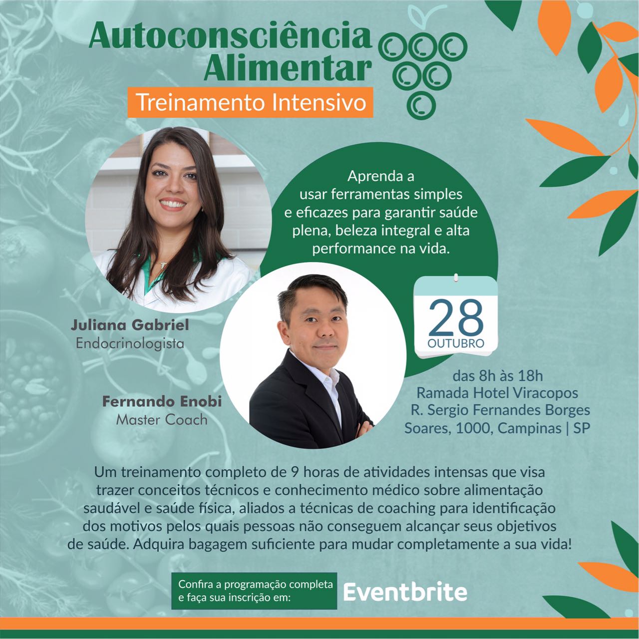 Dra. Juliana Gabriel apresenta treinamento de “Autoconsciência Alimentar”